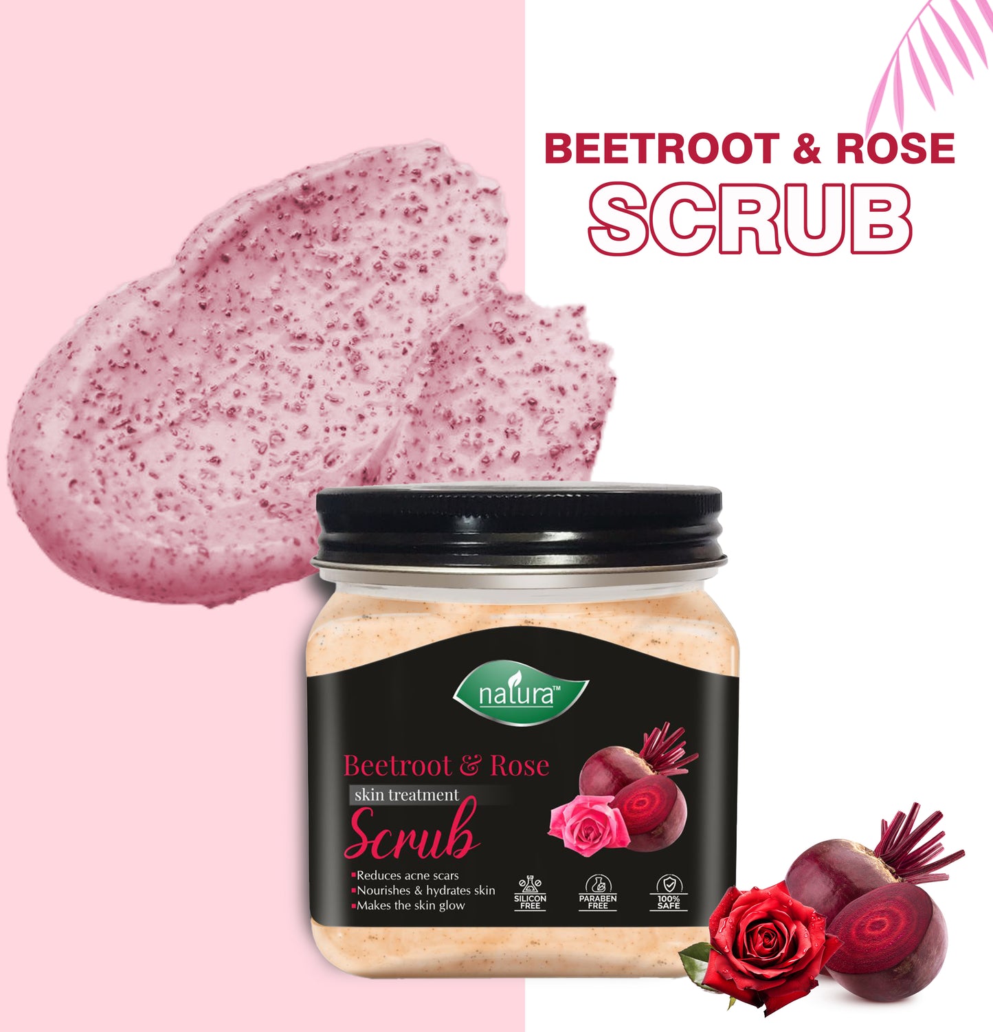 Beetroot & Rose Face Scrub
