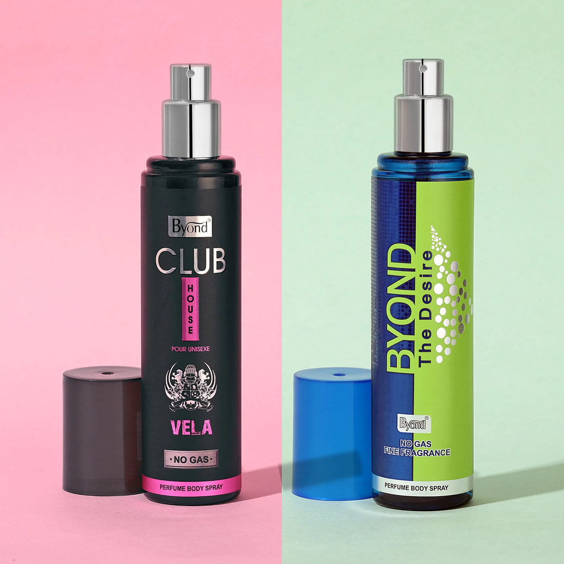 Byond Club House No Gas Deodorant, Perfume Body Spray, Long Lasting Deo For Men And Women (Vela & Desire, 120Ml)