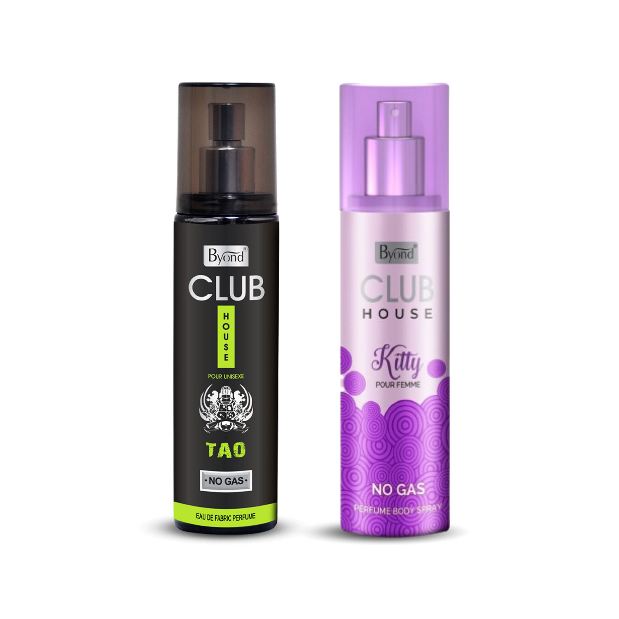 Byond Club House No Gas Deodorant, Perfume Body Spray, Long Lasting Perfume for Men and Women ( Tao And Kitty )