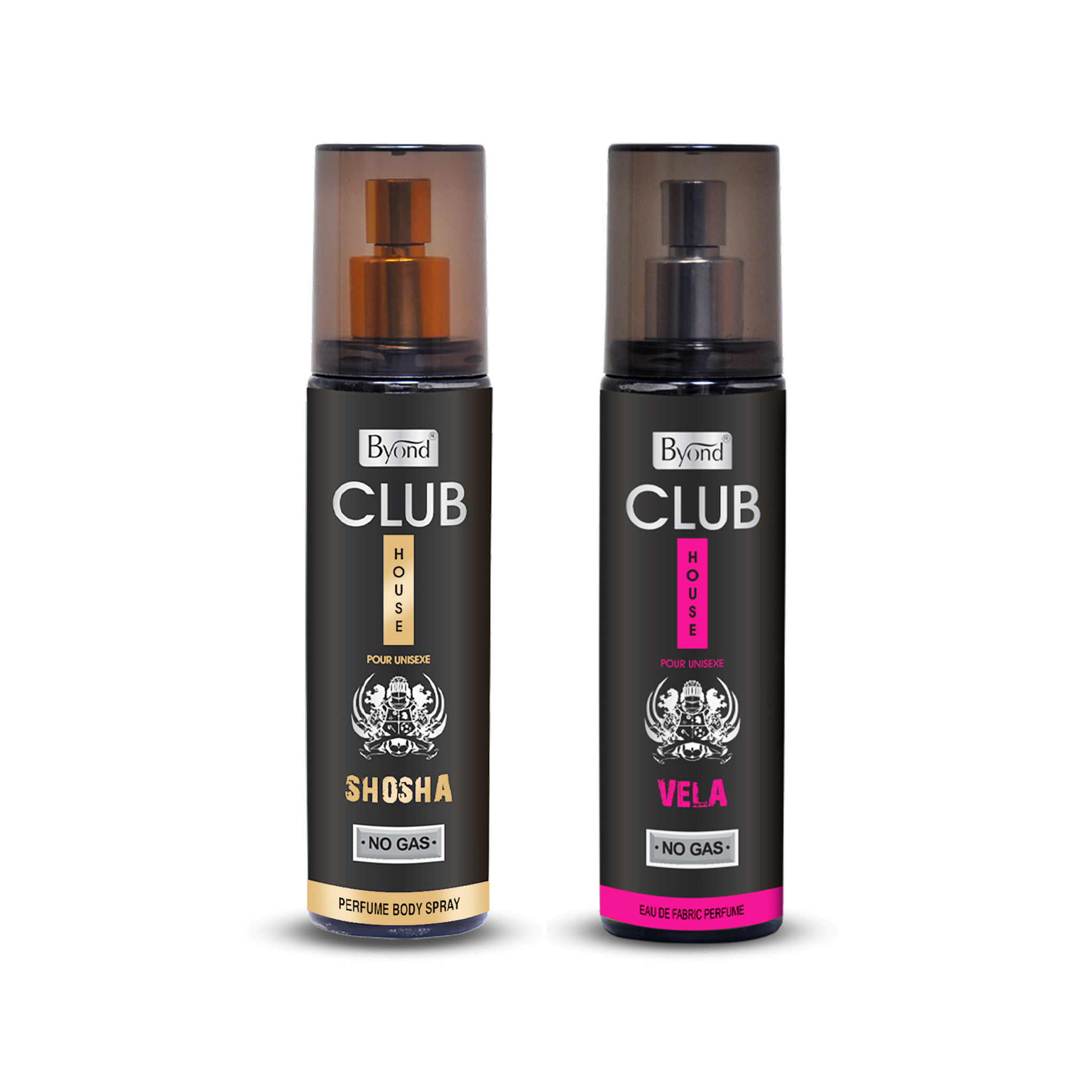 Byond Club House No Gas Deodorant, Perfume Body Spray, Long Lasting Deo For Men And Women (Shosha & Vela, 120Ml)