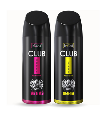 Byond Club House Deodorant, Perfume Body Spray, Long Lasting Deodorant for Men ( Vegas & Omnia  )