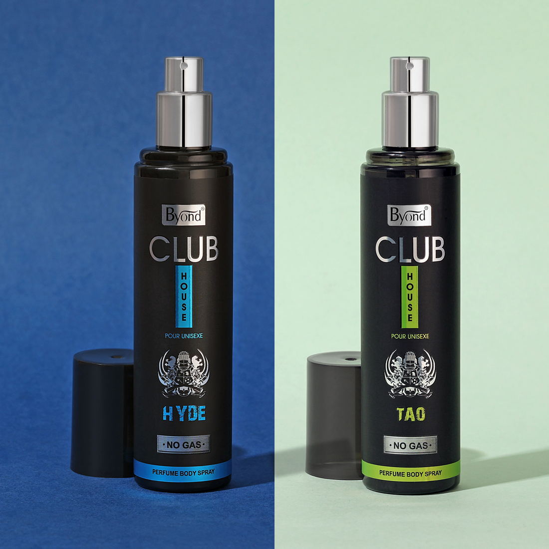 Byond Club House No Gas Deodorant, Perfume Body Spray, Long Lasting Deo For Men And Women (Hyde & Tao, 120Ml)