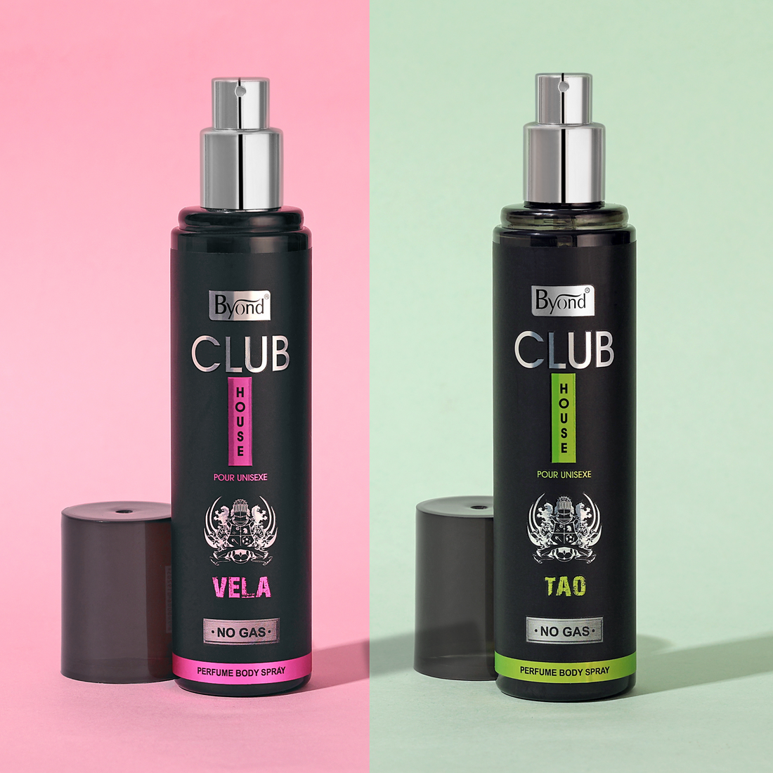 Byond Club House No Gas Deodorant, Perfume Body Spray, Long Lasting Deo For Men And Women (Vela & Tao, 120Ml)