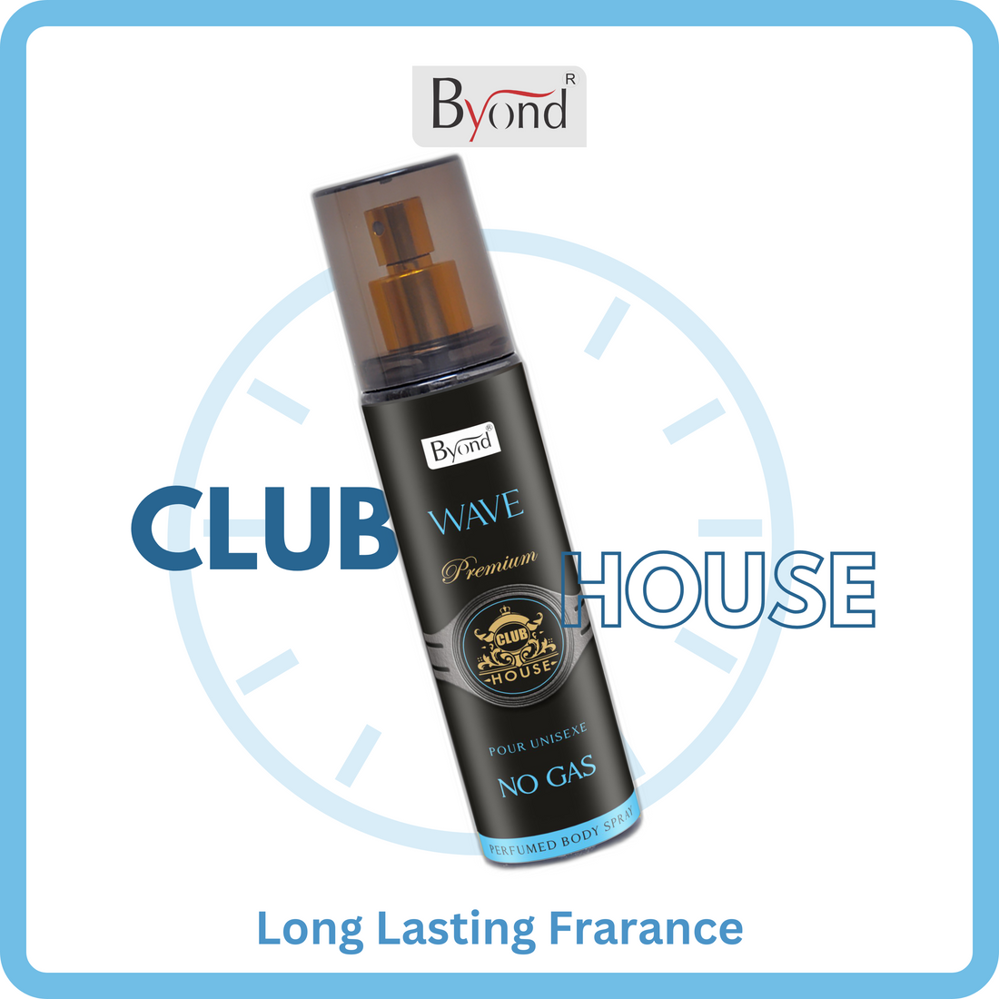 Byond Club House Premium No Gas Deodorant, Perfume Body Spray, Long Lasting Perfume for Men and Women ( Wave )