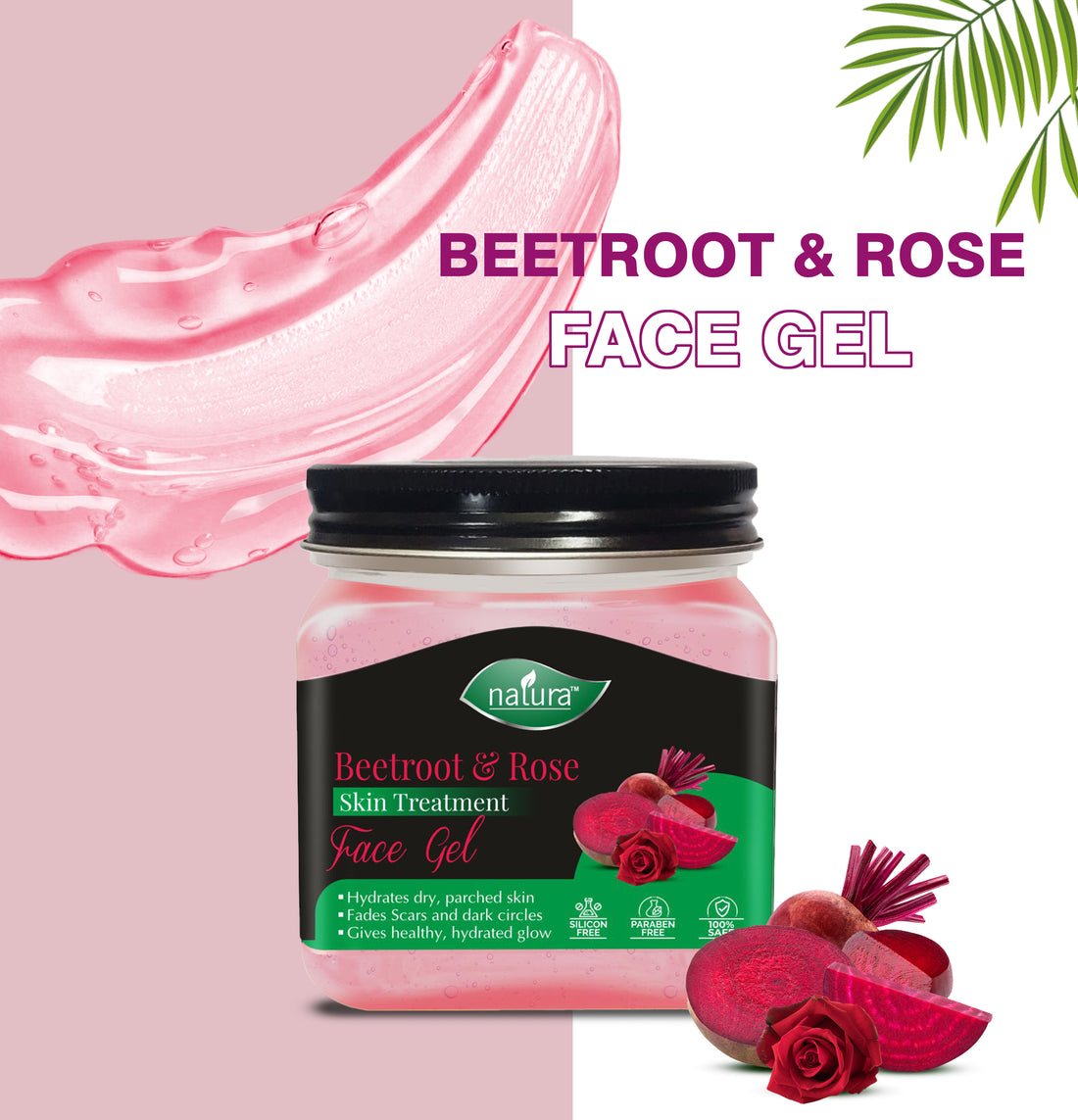 NATURA BEETROOT & ROSE SKIN TREATMENT FACE GEL