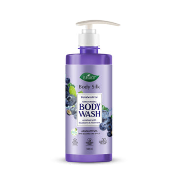 Natura  Naturale Brightening Blueberry Body wash With Glycerine, Paraben Free, Soap Free, Eco Friendly, 500 ml