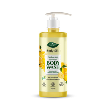 Natura  Naturale Brightening Lemon  Bodywash With Glycerine, Paraben Free, Soap Free, Eco Friendly, 500 ml