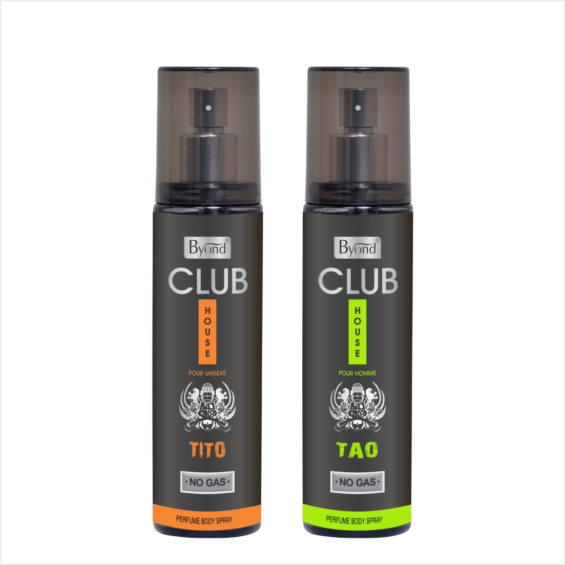 Byond Club House No Gas Deodorant, Perfume Body Spray, Long Lasting Deo For Men And Women (Tao & Tito, 120Ml)