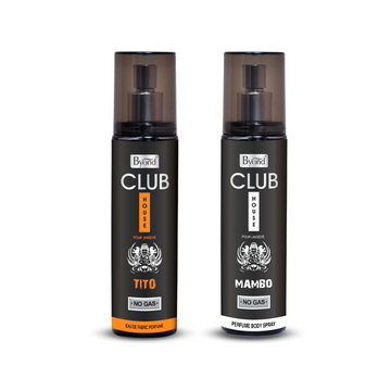 Byond Club House No Gas Deodorant, Unisex Perfume, Long Lasting Deo For Men And Women 24 Hour, Pack Of 2 (Tito & Mambo, 120Ml)