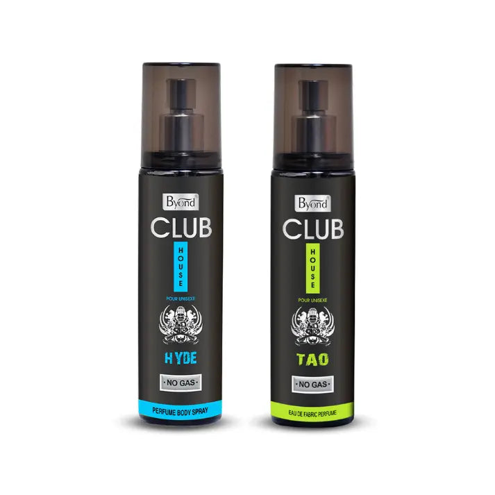 Byond Club House No Gas Deodorant, Perfume Body Spray, Long Lasting Deo For Men And Women (Hyde & Tao, 120Ml)