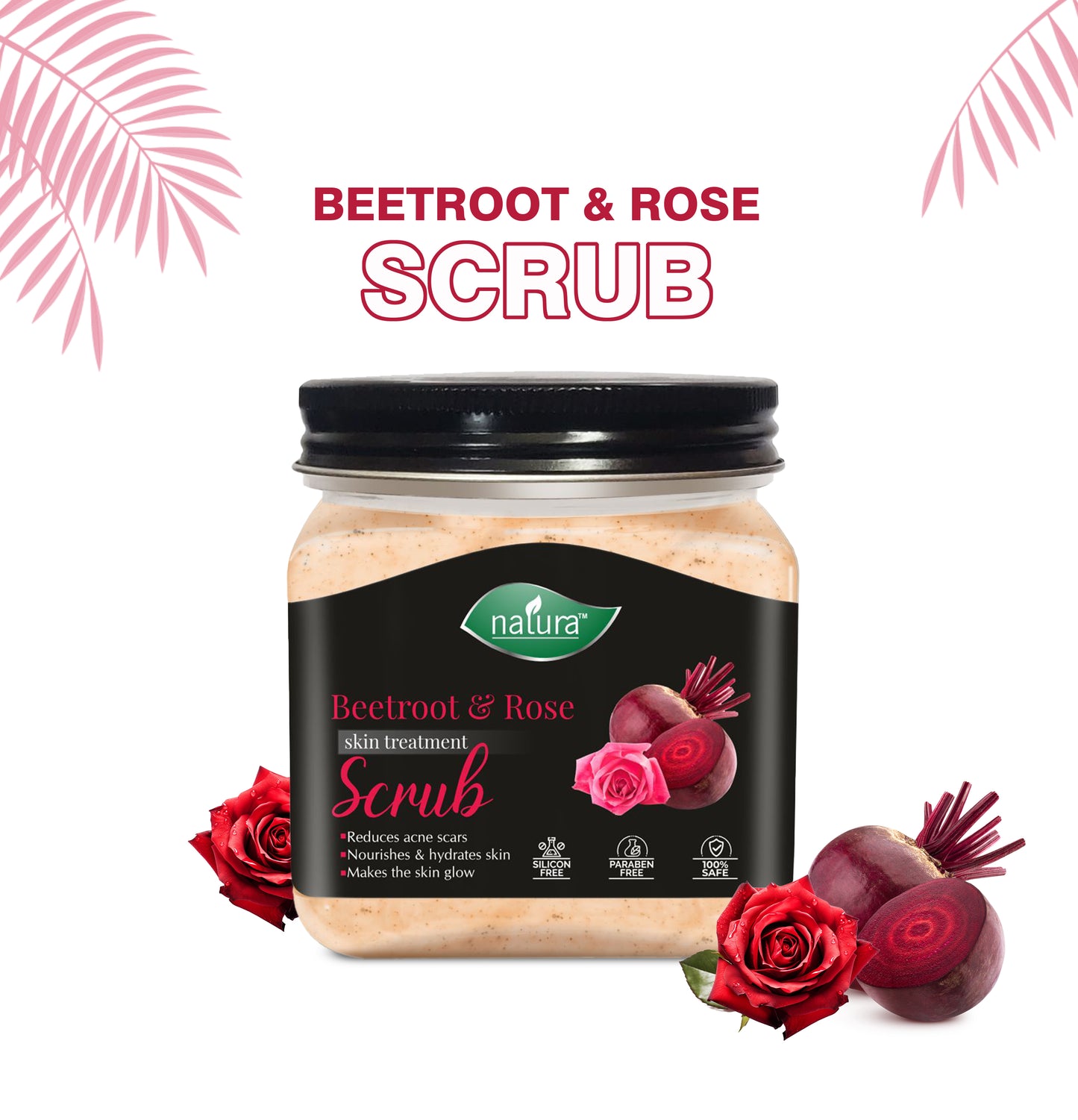 Beetroot & Rose Face Scrub