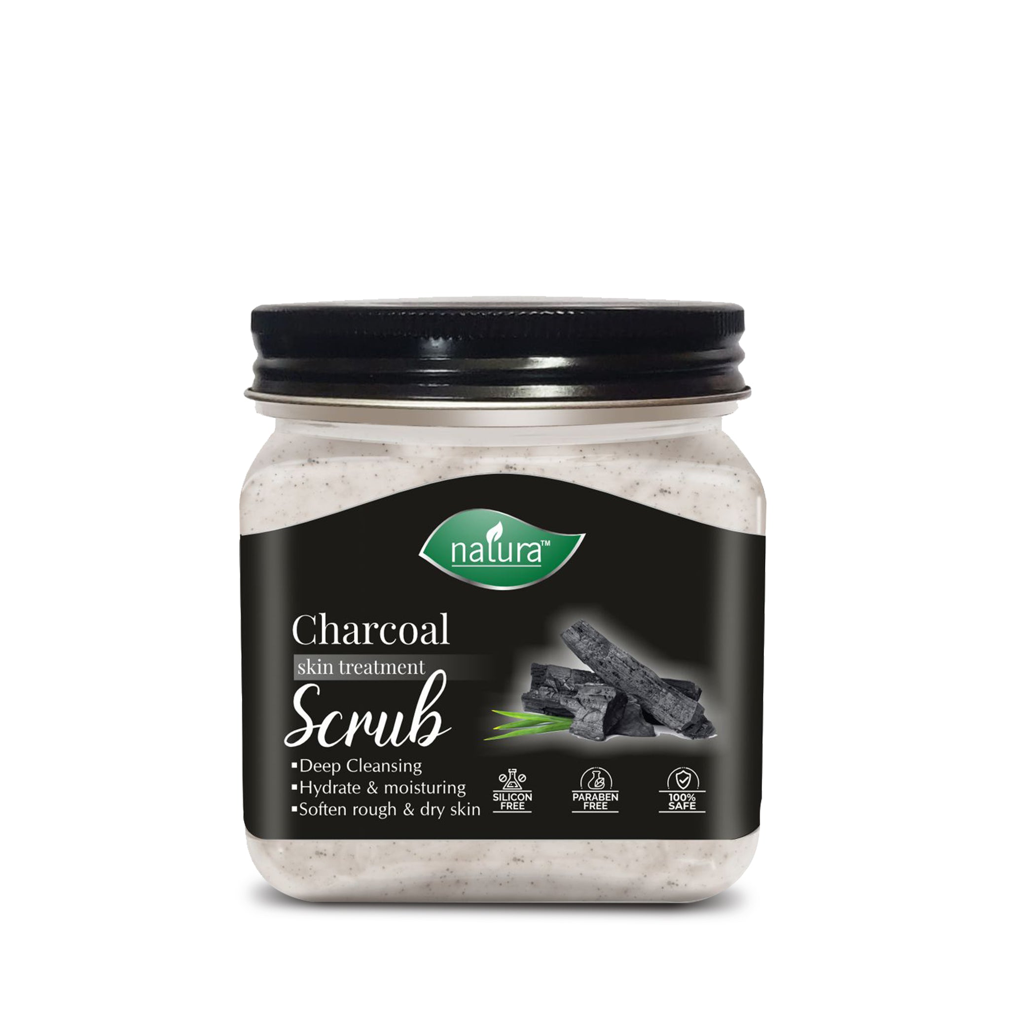 NATURA CHARCOAL SKIN TREATMENT SCRUB