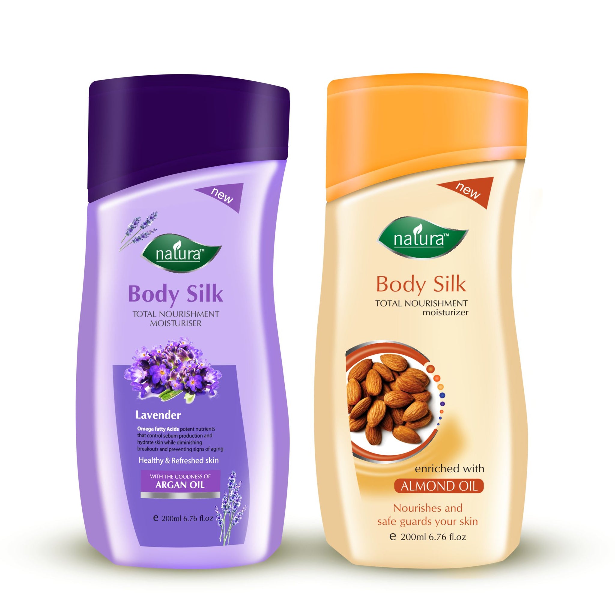 NATURA BODY SILK LAVENDER & ALMOND OIL NOURISHMENT BODY LOTION COMBO PACK