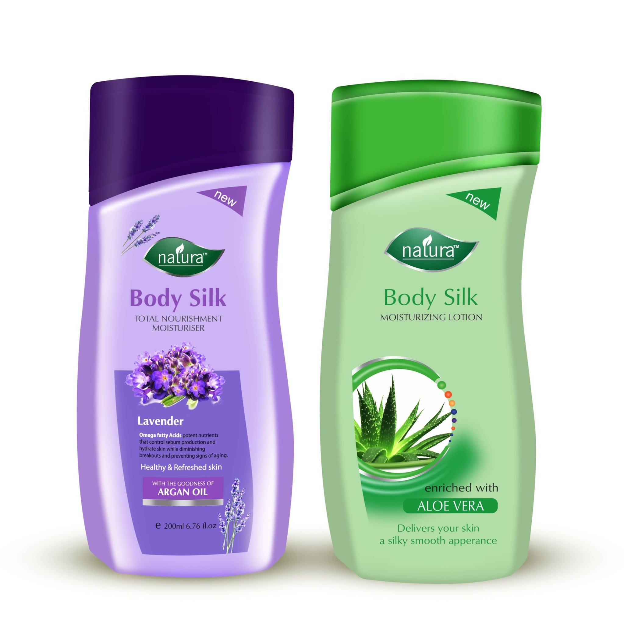 NATURA BODY SILK LAVENDER & ALOE VERA NOURISHMENT BODY LOTION COMBO PACK