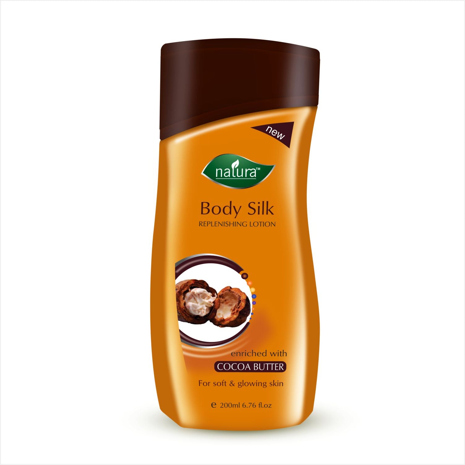 Natura Body Silk Cocoa Butter Nourishing Body Lotion For Deep Hydration And Soft Glowing Skin, Smooth Skin 200 Ml