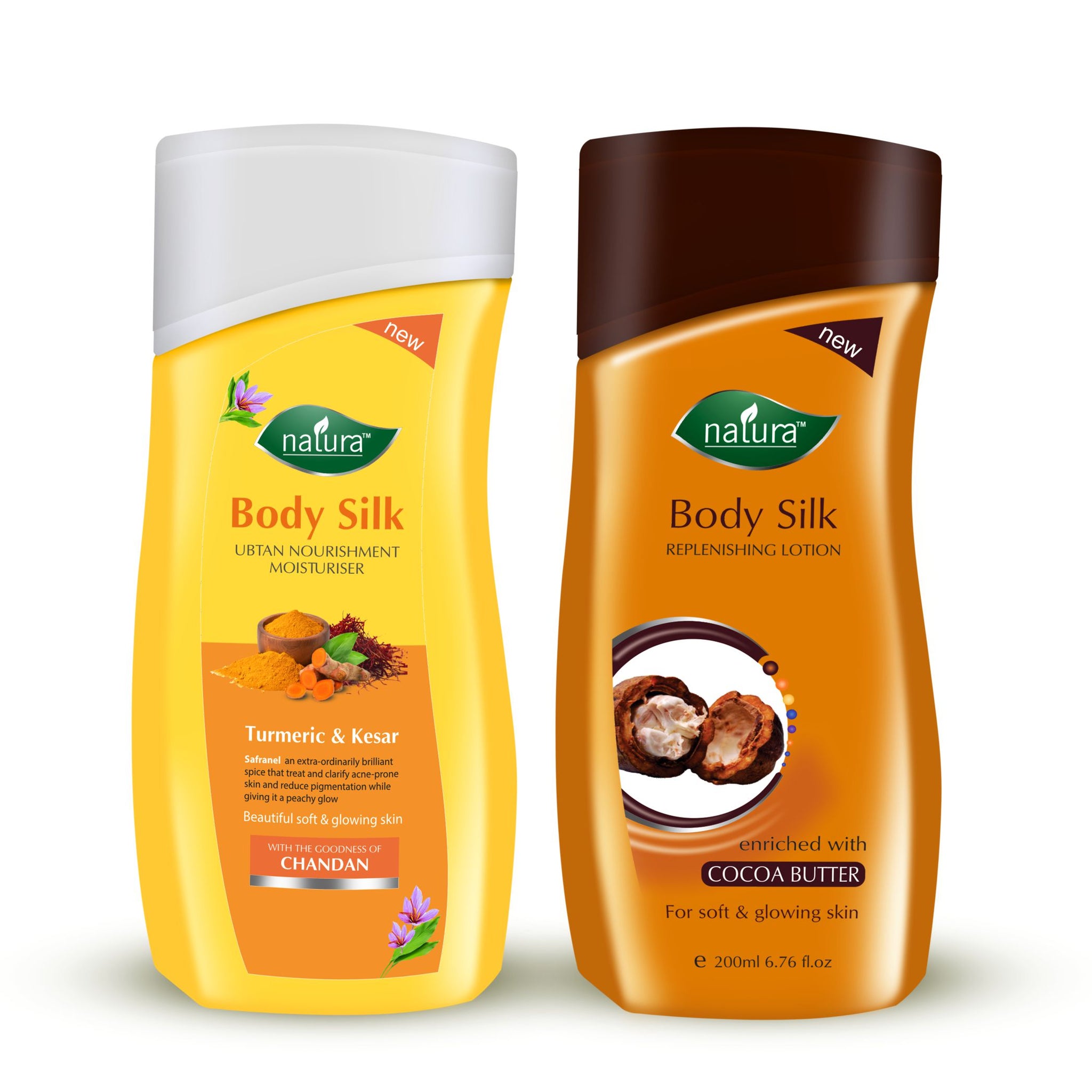 NATURA BODY SILK UBTAN & COCOA BUTTER NOURISHMENT BODY LOTION COMBO PACK